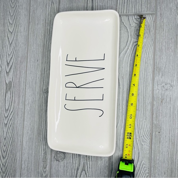 Rae Dunn 3 large ceramic charcuterie board trays “ serve “ “ let’s eat “ “snack” - Picture 3 of 6